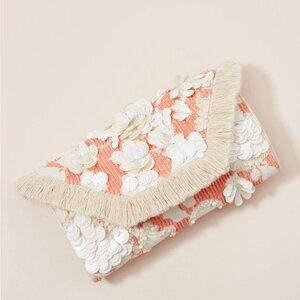 NWT Anthropologie Celia Embellished Clutch